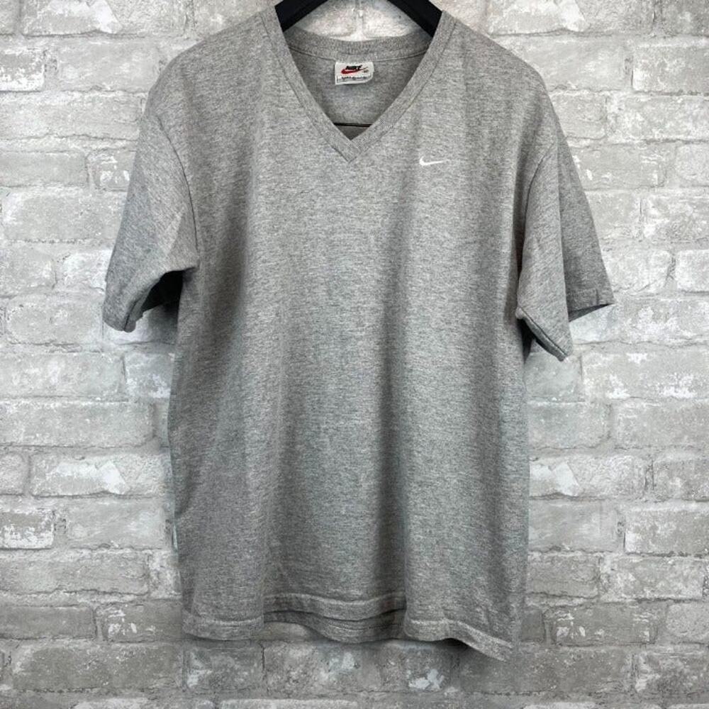 Vintage 90s Nike Made In USA V-Neck Short Sleeve Shirt Size Medium